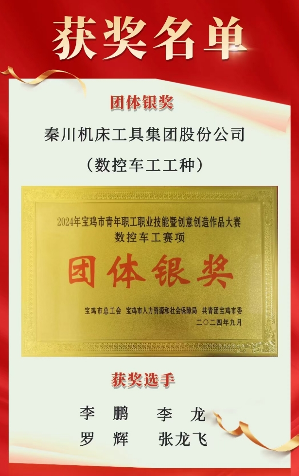 【群團(tuán)工作】喜報！秦川青年在寶雞市青年職工職業(yè)技能暨創(chuàng)意創(chuàng)造作品大賽中斬獲佳績！